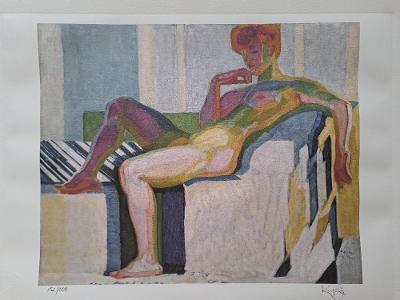 František Kupka - Akt podle barev - litografie
