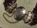 Starý luxusný štvorradový granátový náramok s krásnym zlatým uzáverom - Starožitné šperky