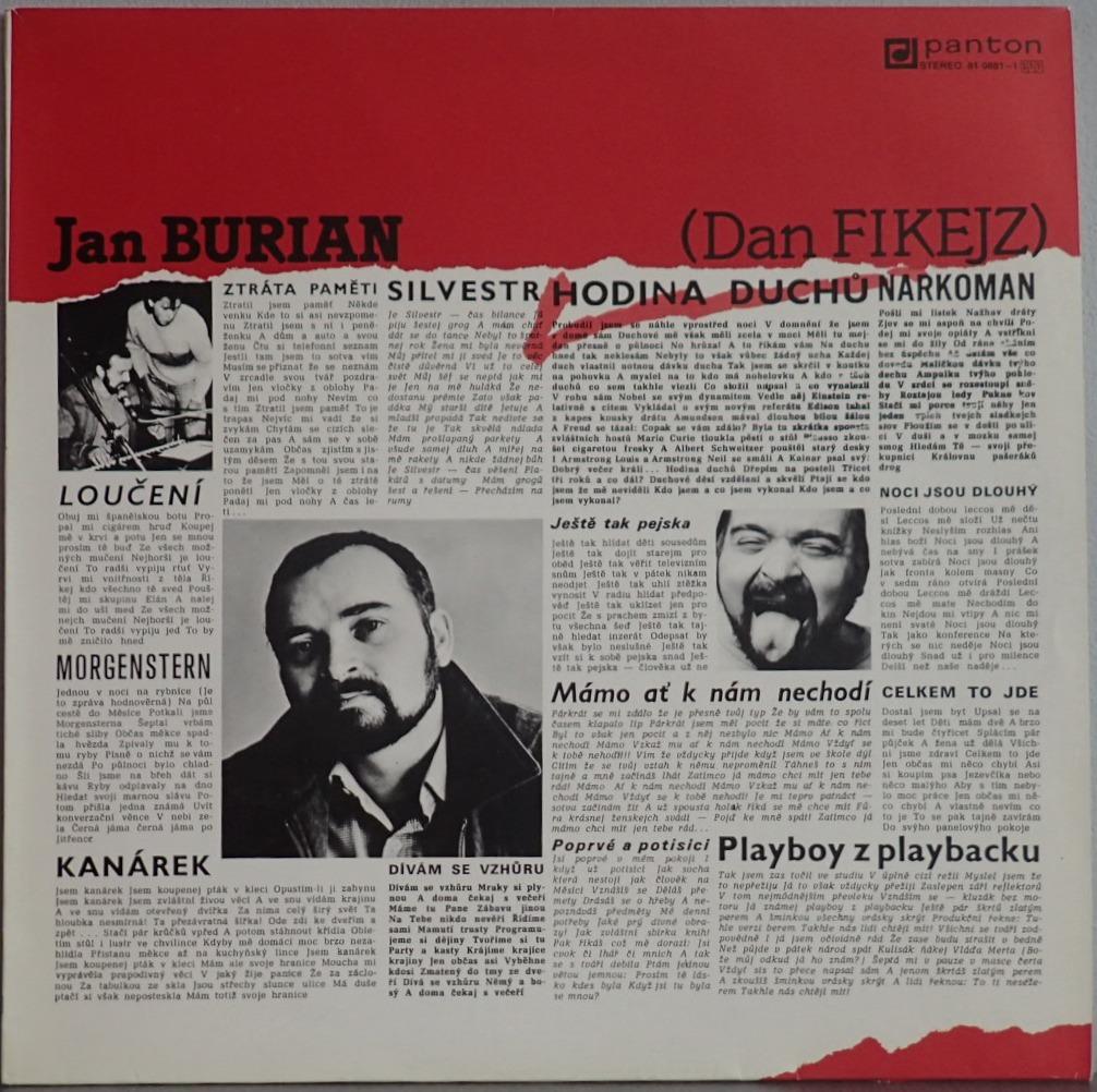 LP Jan Burian (Dan Fikejz) - Hodina Duchov - Rok 1990 - LP / Vinylové dosky