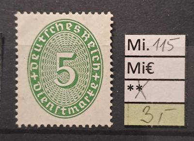 Deutsches Reich Dienstmarken, DR Mi 115*