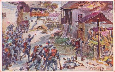 Armáda * Rotes Kreuz nr. 209 - vojáci, bitva, domy, válka * A093