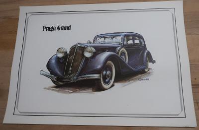 PRAGA GRAND, plakátek vel. 42x29cm z roku 1987 
