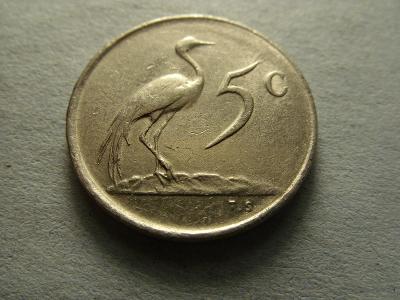 Jihoafrická republika - 5 Cents z roku 1976