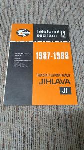 Starý telefonní seznam UTO Jihlava 1987-88 ČS spoje