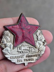 MONETA NOVA -ČSR - Odznak Nejlepší pracovník žel. vojska č. 251 !!!!!!