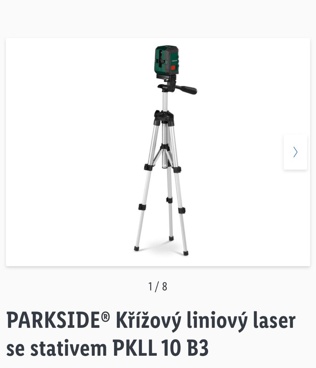 Nový - Krížový líniový laser so statívom - Parkside - Náradie