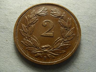 Švýcarsko, 2 Rappen z roku 1929 B