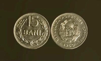 Mince Rumunsko 🇹🇩 , 15 bani , 1960
