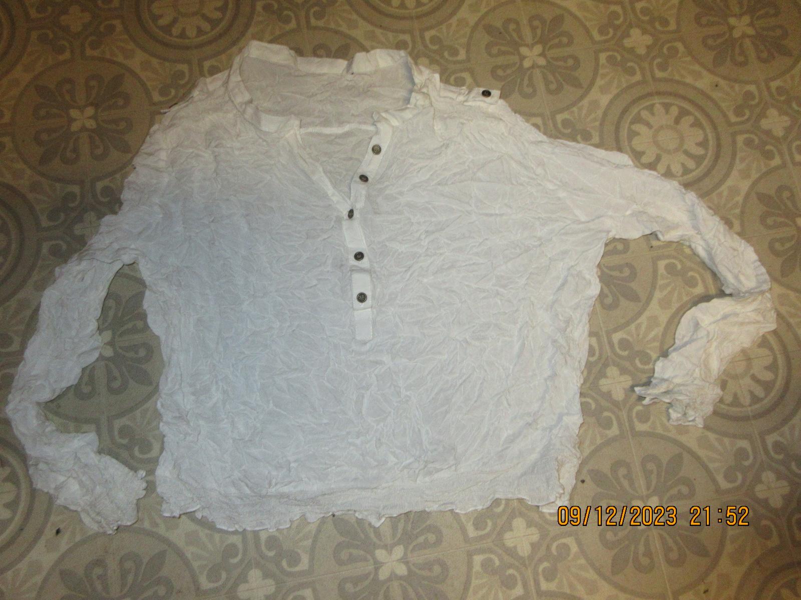 blúza-blúza biela L - Dámske oblečenie