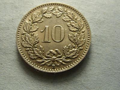 Švýcarsko, 10 Rappen z roku 1924 B