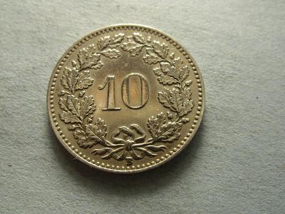 Švýcarsko, 10 Rappen z roku 1925 B