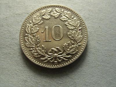 Švýcarsko, 10 Rappen z roku 1939 B