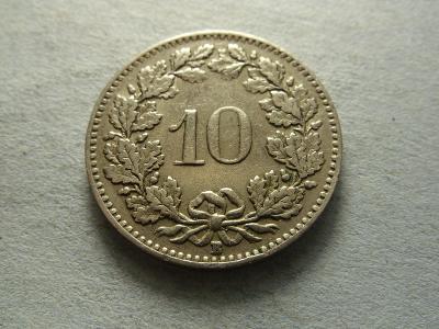 Švýcarsko, 10 Rappen z roku 1946 B