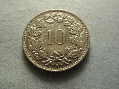 Švýcarsko, 10 Rappen z roku 1947 B