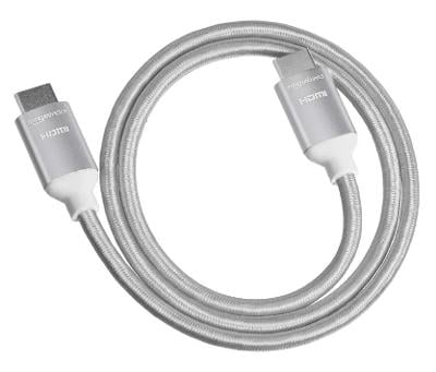 Kabel HDMI – Kabel HDMI Pletený plášť 0,9 m 10,2 Gbit/s 4K stříbrny