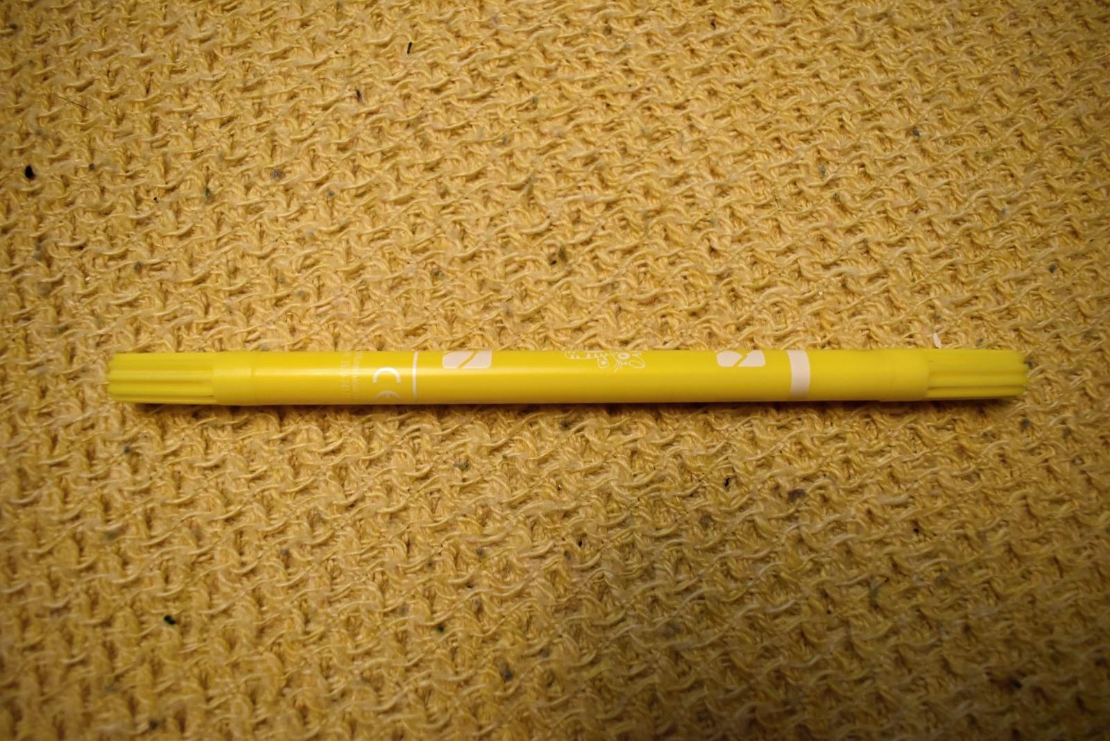 nový písací fix na vodnej báze, farba žltá - Deti