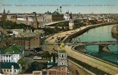 Moskva - Kreml z chrámu Spasitele - 1915