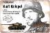 plechová ceduľa - tankové eso Kurt Knispel - s.Pz.Abt. 503 - Vojenské zberateľské predmety