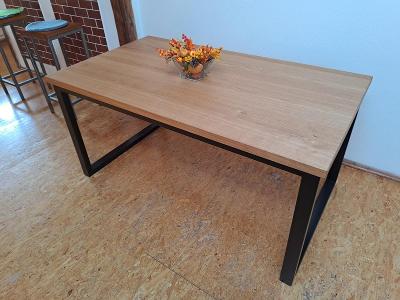 Prodám nový ručně vyrobený dubový stůl z dubového masivu.