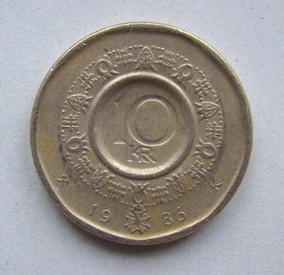 Norsko, 10 Kroner 1986