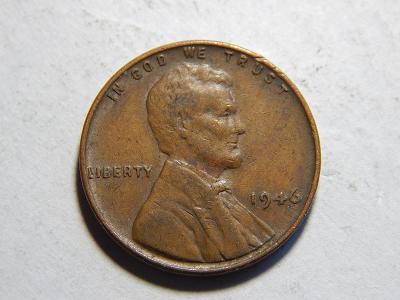 USA 1 Cent 1946 XF č10153 