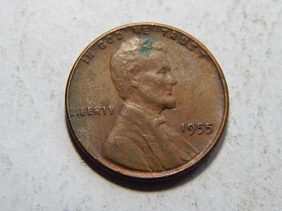 USA 1 Cent 1955 XF č10312 