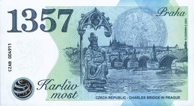 BlueNote Souvenir 2023 - Česko - Praha Karlův Most Memoeuro bankovka