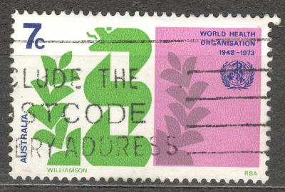 Austrálie 1973 Mi 517 WHO Světová zdravotnická organizace 25 let, 312