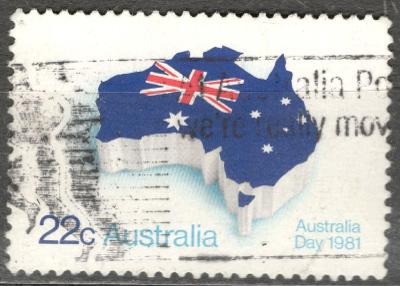 Austrálie 1981 Mi 740 státní svátek, mapa - vlajka, 312