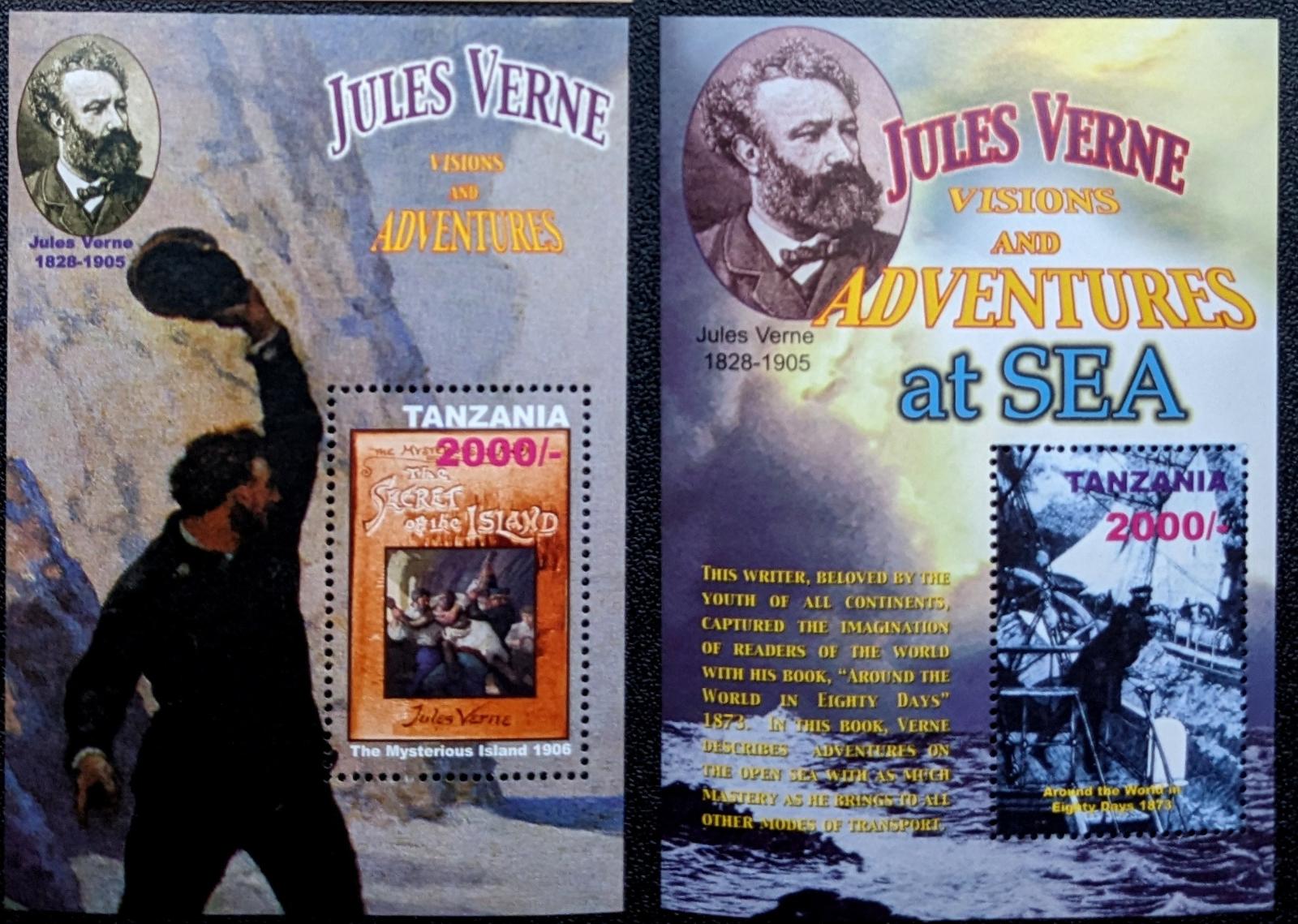 Tanzánia 2005, Jules Verne, 2ks aršík - Známky