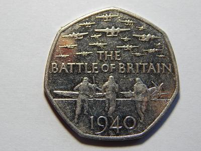 Anglie 50 Pence 2015 Battle of Britain UNC č22214