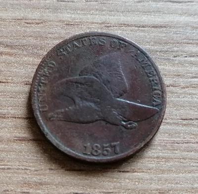 2 mince USA 1 Cent 1857 a 3 Cents 1867 Spojené státy Americké Amerika
