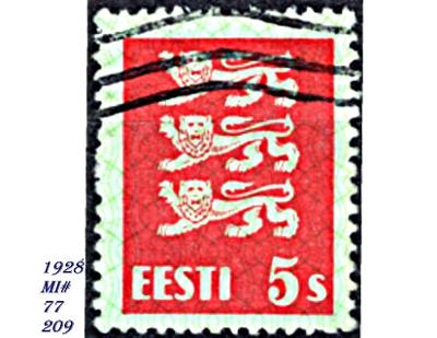 Estonsko 1928 ,  znak /lvi/