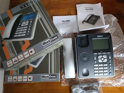 2x nový Stolní telefon maxcom kxt701