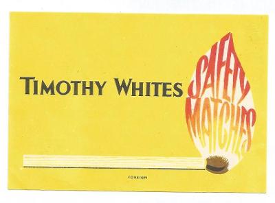 K.č. B- 1852 Timothy Whites...-bal., dříve k.č. 1348.DII žlt podklad