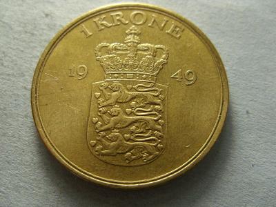 Dánsko - 1 Krone z roku 1949