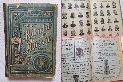 Batovcův almanach 1910 Politický kalendář Rakousko Uhersko reklamy atd