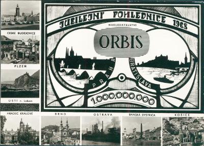 11D8056 JUBILEJNÍ 1.000.000.000-tá pohlednice ORBIS r. 1968 - RR!