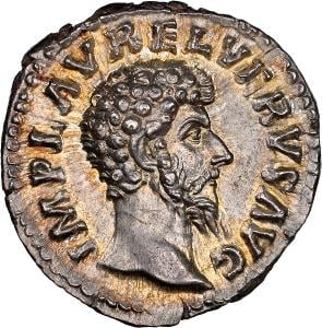 (X-17), Lucius Verus, Denár 161-169, Rím, NGC Ch MS