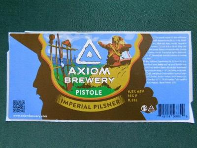 PE - Minipivovar-Axiom Brewery- Prostějov (samolepka-nalepena-2 x roh)