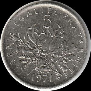 Francúzsko - 5 francs - 1971