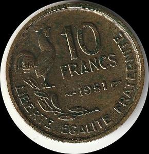 Francúzsko - 10 francs - 1951