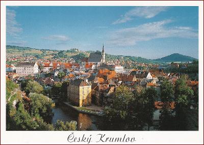 Český Krumlov * pohľad na mesto a rieku * Šumava * B544