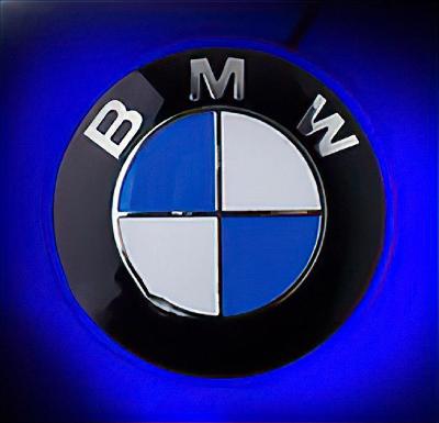 BMW svíticí logo 82mm, modrá