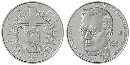 Strieborná minca ČNB k 75. výročiu vymenovania Jozefa Karla Matochu PROOF - Numizmatika