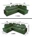 Rohová pohovka kožená sedačka Antalya II 5z pravá koža zelená farba - Obývacia izba