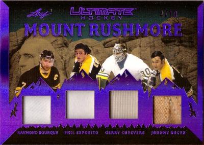 Bourque,Esposito  Leaf Ultimate 2023 MR-3 Mount Rushmore Purple 4/10