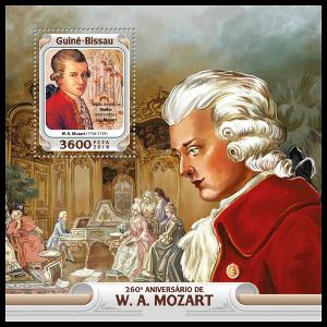 Guinea-Bissau 2016 Wolfgang Amadeus Mozart Mi# Block 1473 13.50€ R099