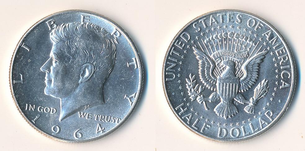 USA 50 centov 1964 - Numizmatika
