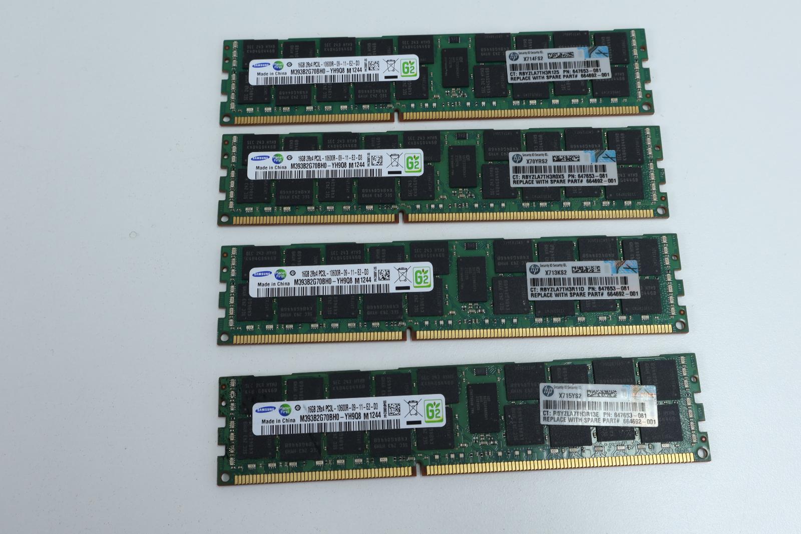 64GB (4x16GB) DDR3 RAM ECC, Záruka 12M, Faktúra [I106] - Počítače a hry